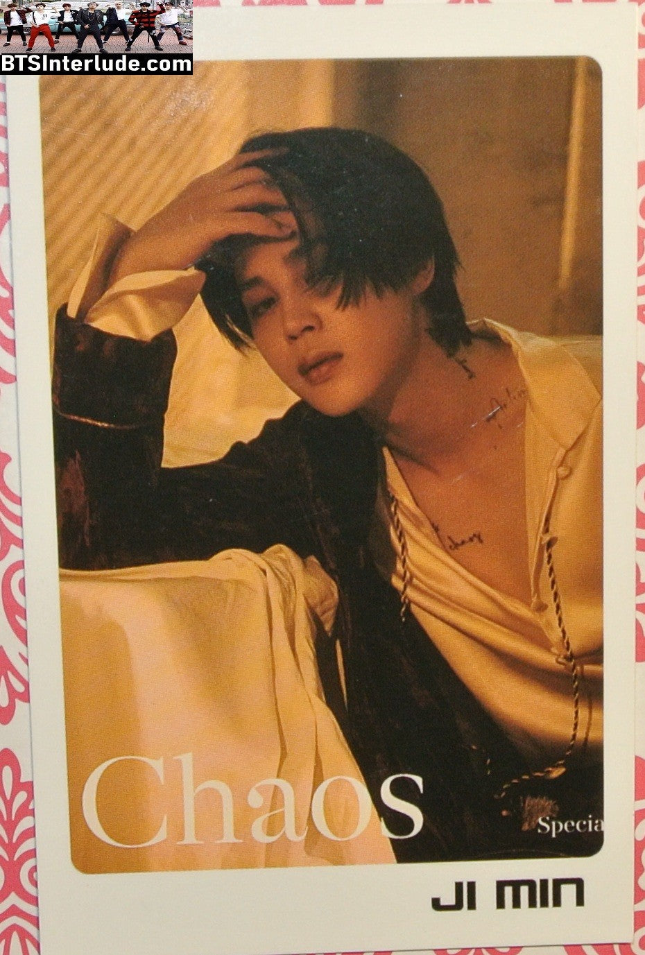 BTS PHOTOCARD FANSITE PARK JIMIN 박지민 ID CHAOS ROBE PC PHOTO CARD