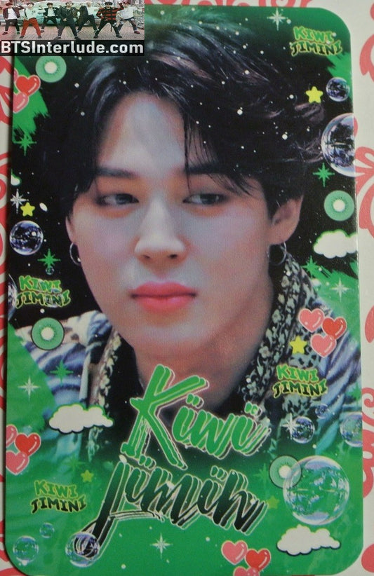 BTS PHOTOCARD FANSITE PARK JIMIN  박지민 KIWI JIMIN FANSITE GREEN PHOTO CARD