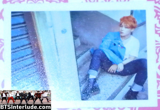 BTS PHOTOCARD FANSITE PARK JIMIN 박지민 ORANGE HAIR RUN ERA PHOTO CARD PC