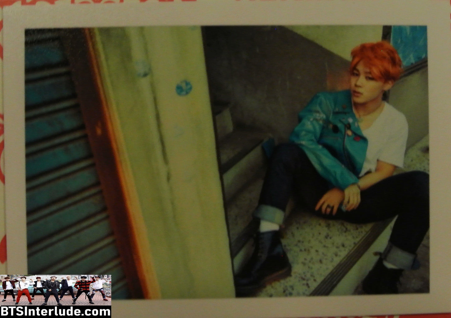 BTS PHOTOCARD FANSITE PARK JIMIN 박지민 ORANGE HAIR RUN ERA PHOTO CARD PC