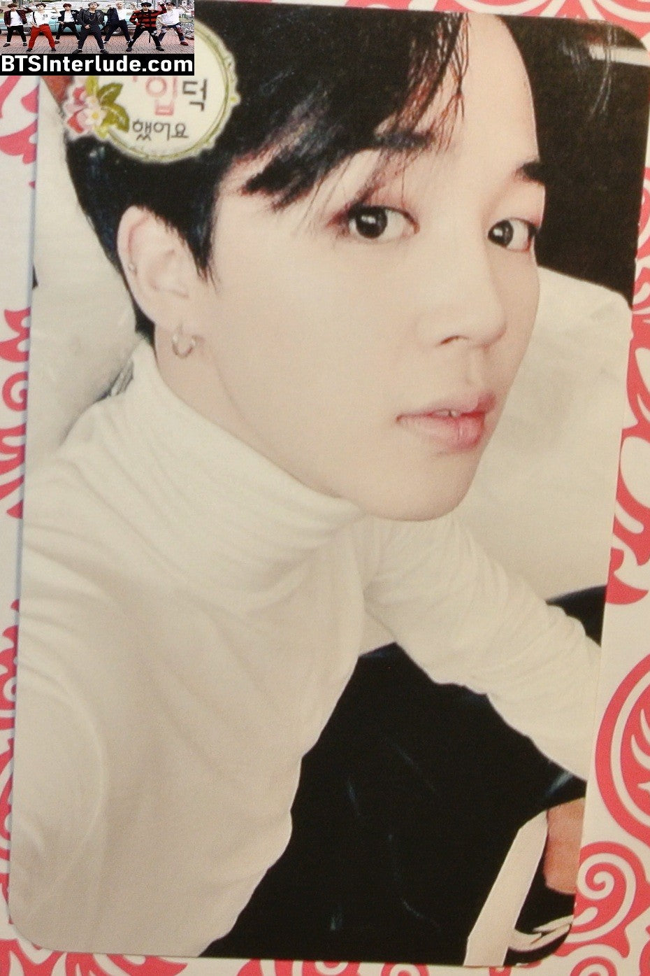 BTS PHOTOCARD FANSITE PARK JIMIN 박지민 WHITE TURTLENECK PC PHOTO CARD