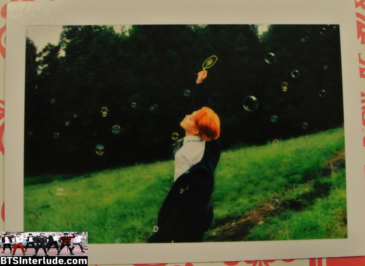 BTS PHOTOCARD FANSITE PARK JIMIN 박지민 ORANGE HAIR YOU NEVER WALK ALONE PROFILE PHOTO CARD PC