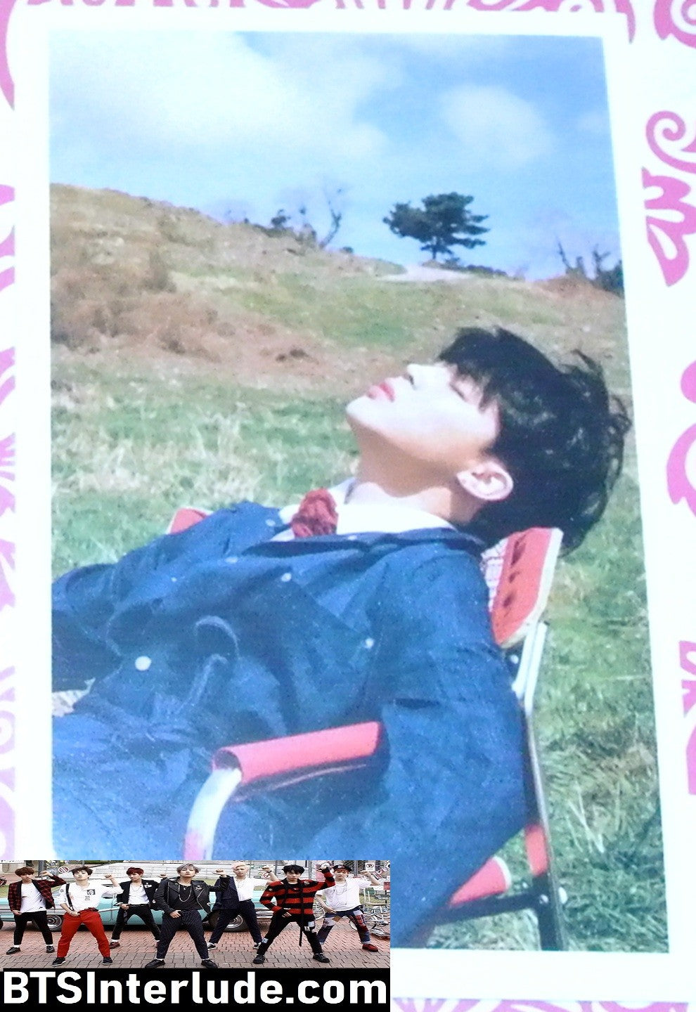 BTS PHOTOCARD FANSITE PARK JIMIN 박지민 PROFILE LAWN CHAIR YOUNG FOREVER PHOTO CARD PC