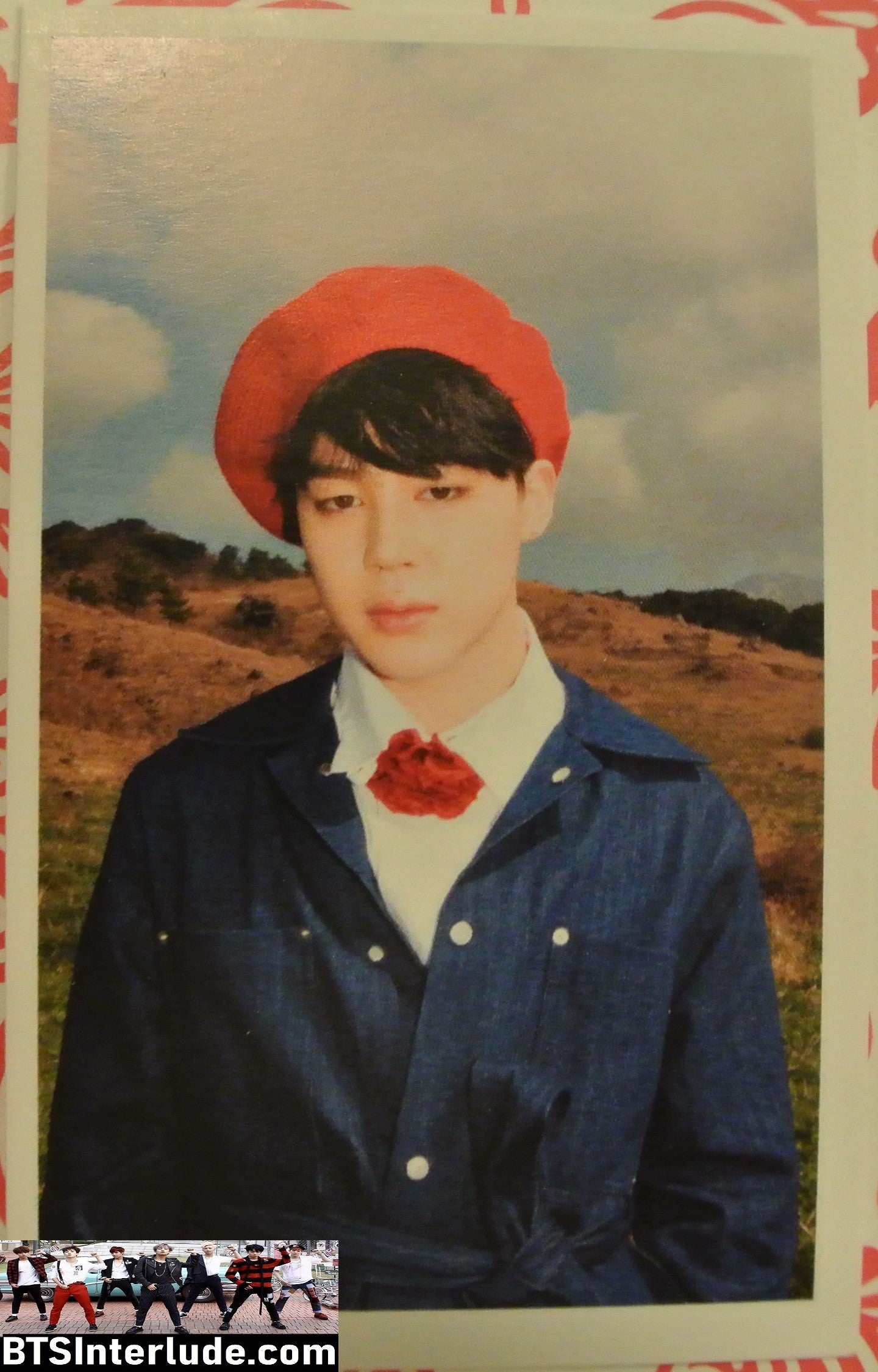 BTS PHOTOCARD FANSITE PARK JIMIN 박지민 RED BERET YOUNG FOREVER PHOTO CARD PC