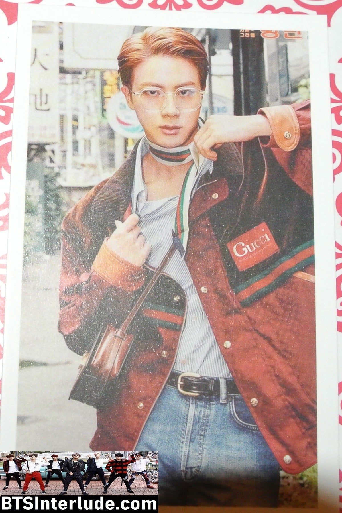 BTS PHOTOCARD FANSITE JIN KIM SEOKJIN 김석진 2021 SEASONS GREETINGS GUCCI PHOTO CARD PC