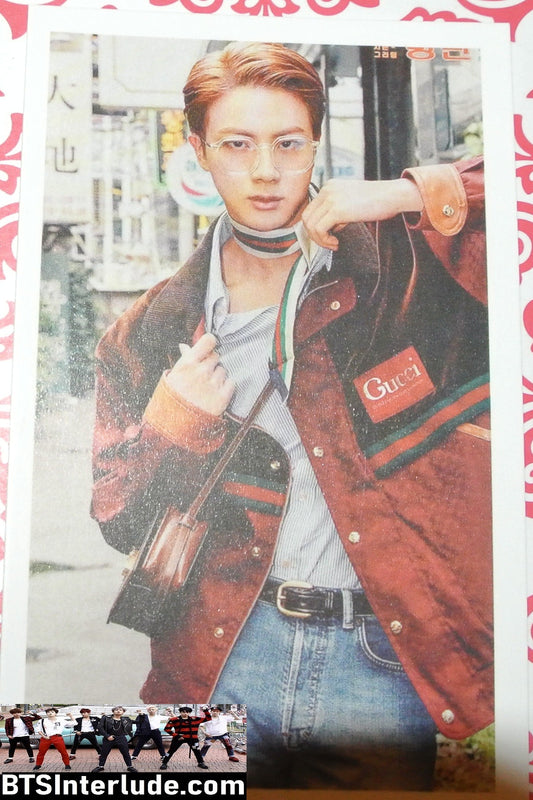 BTS PHOTOCARD FANSITE JIN KIM SEOKJIN 김석진 2021 SEASONS GREETINGS GUCCI PHOTO CARD PC