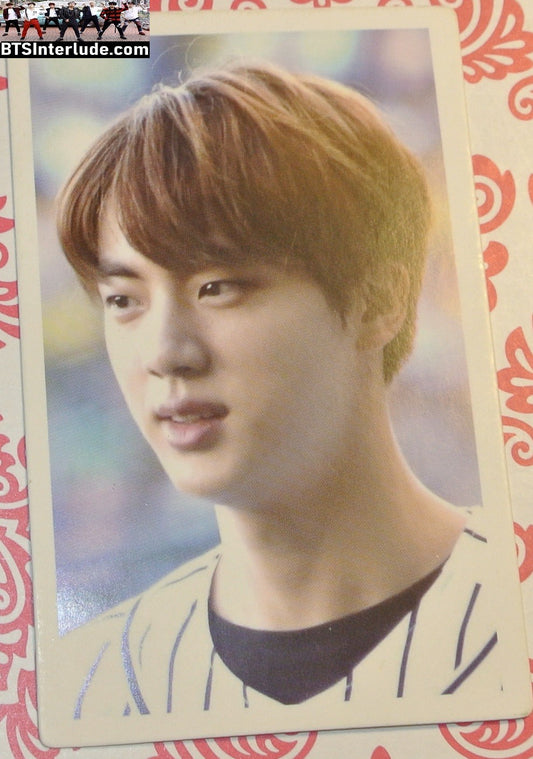 BTS PHOTOCARD FANSITE JIN KIM SEOKJIN 김석진 BASEBALL JERSEY PC PHOTO CARD