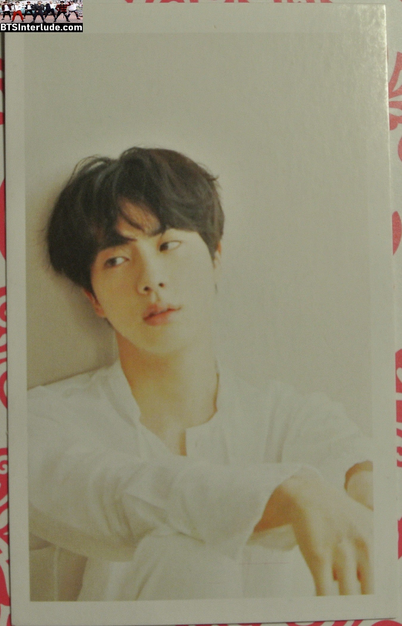 BTS PHOTOCARD FANSITE JIN KIM SEOKJIN 김석진 DREAMY WHITE SHIRT PC PHOTO CARD