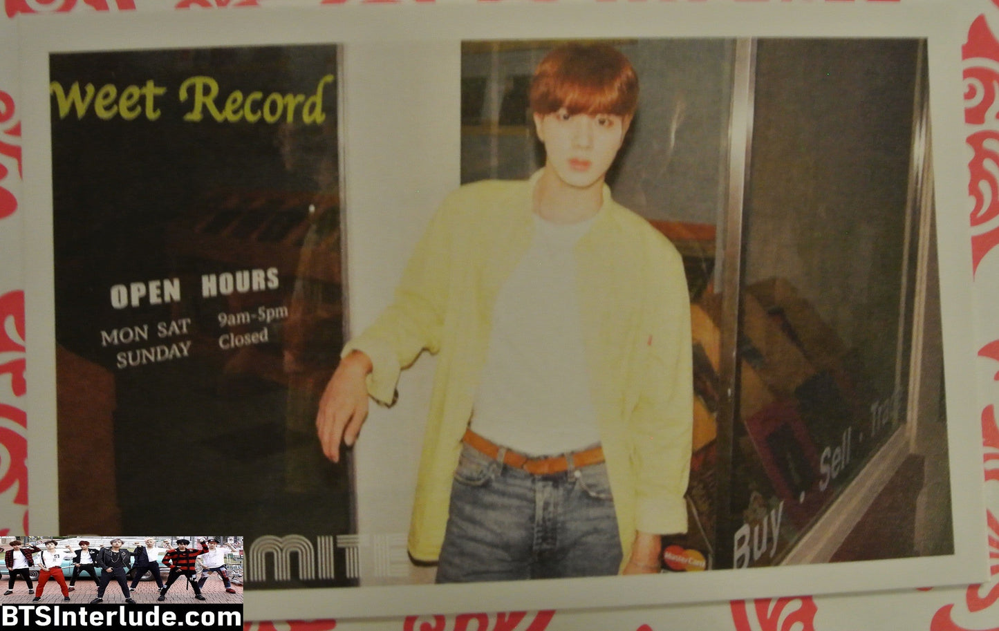 BTS PHOTOCARD FANSITE JIN KIM SEOKJIN 김석진 DYNAMITE OUTSIDE STORE PHOTO CARD PC