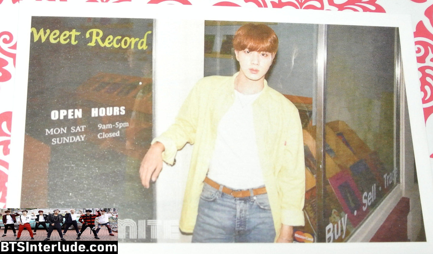 BTS PHOTOCARD FANSITE JIN KIM SEOKJIN 김석진 DYNAMITE OUTSIDE STORE PHOTO CARD PC