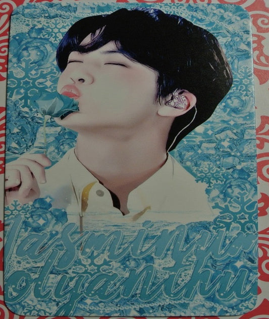 BTS PHOTOCARD FANSITE JIN KIM SEOKJIN 김석진 KISSING BLUE ROSE PHOTO CARD