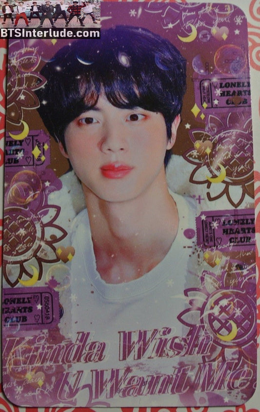 BTS PHOTOCARD FANSITE JIN KIM SEOKJIN 김석진 LONELY HEARTS CLUB FANSITE PHOTO CARD