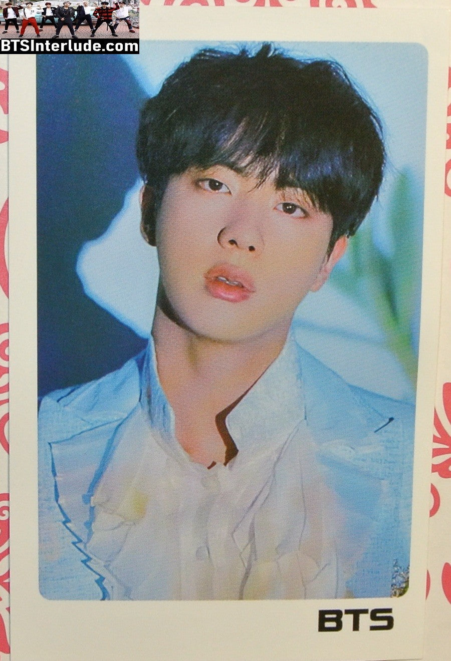 BTS PHOTOCARD FANSITE JIN KIM SEOKJIN 김석진 LIGHT BLUE JACKET PC PHOTO CARD