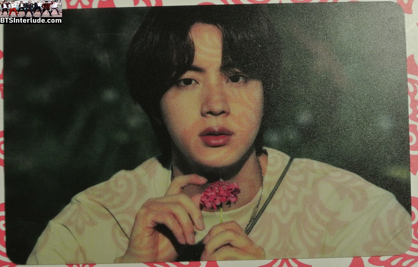 BTS PHOTOCARD FANSITE JIN KIM SEOKJIN 김석진 LOVE YOURSELF FLOWERS CLEAR PC PHOTO CARD