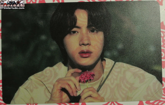 BTS PHOTOCARD FANSITE JIN KIM SEOKJIN 김석진 LOVE YOURSELF FLOWERS CLEAR PC PHOTO CARD