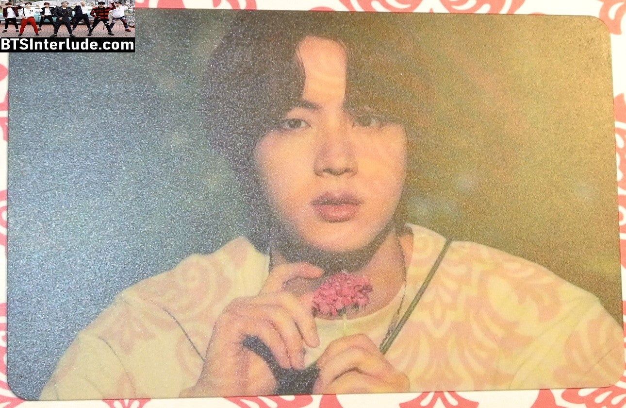 BTS PHOTOCARD FANSITE JIN KIM SEOKJIN 김석진 LOVE YOURSELF FLOWERS CLEAR PC PHOTO CARD