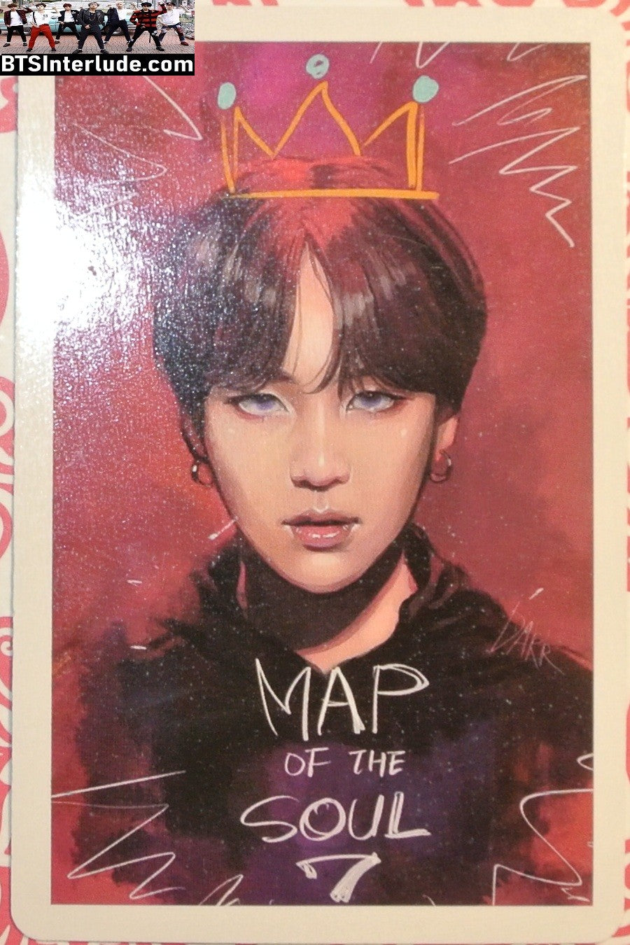 BTS PHOTOCARD FANSITE JIN KIM SEOKJIN 김석진 MAP OF THE SOUL 7 MOTS CROWN PC PHOTO CARD