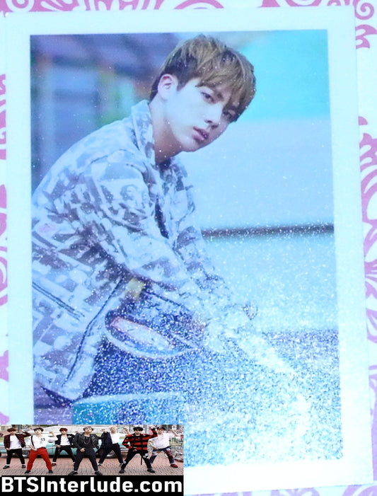 BTS PHOTOCARD FANSITE JIN KIM SEOKJIN 김석진 PATTERNED JACKET PHOTO CARD PC