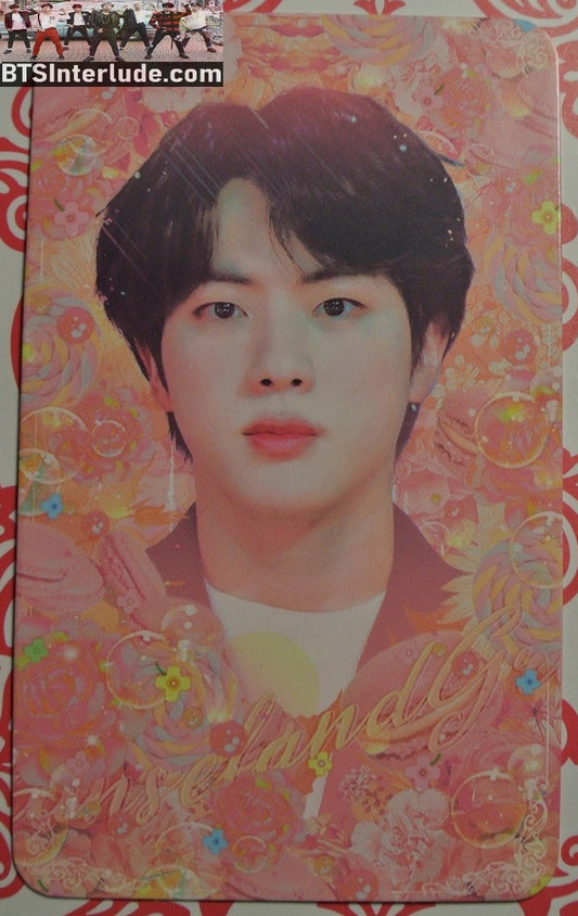 BTS PHOTOCARD FANSITE JIN KIM SEOKJIN 김석진 SELAND FANSITE PINK STARE PHOTO CARD