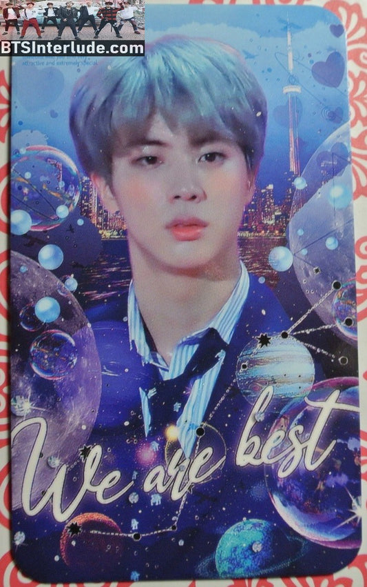 BTS PHOTOCARD FANSITE JIN KIM SEOKJIN 김석진 WE ARE BEST FANSITE SILVER BLOND HAIR PHOTO CARD