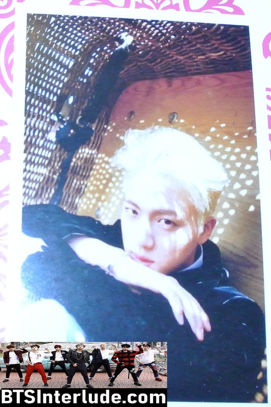 BTS PHOTOCARD FANSITE JIN KIM SEOKJIN 김석진 BLOND HAIR BASKET YOUNG FOREVER PHOTO CARD PC