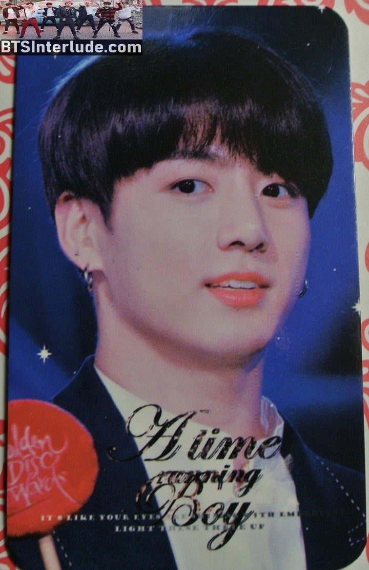BTS PHOTOCARD FANSITE JEON JUNGKOOK 전정국 A TIME BOY BLUE PHOTO CARD
