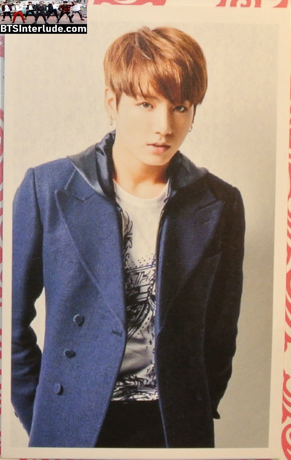BTS PHOTOCARD FANSITE JEON JUNGKOOK 전정국 BLACK DRESS JACKET PC PHOTO CARD