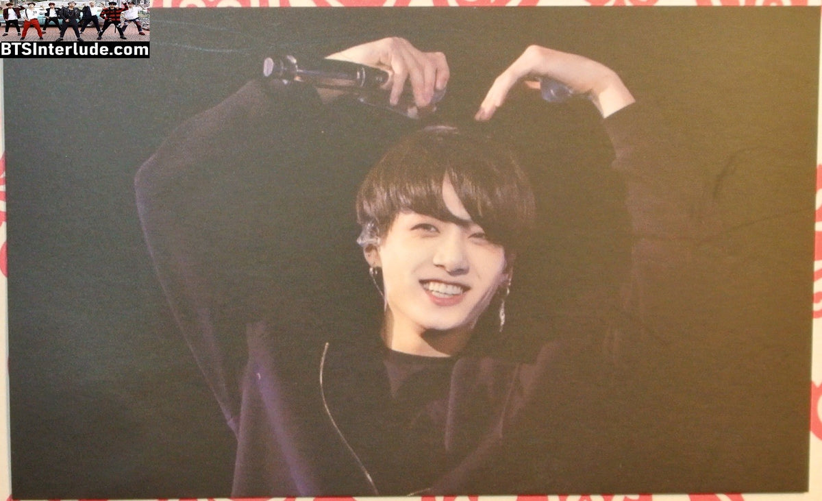 BTS PHOTOCARD FANSITE JEON JUNGKOOK 전정국 BLACK LONG SLEEVE SHIRT ARM HEART PC PHOTO CARD