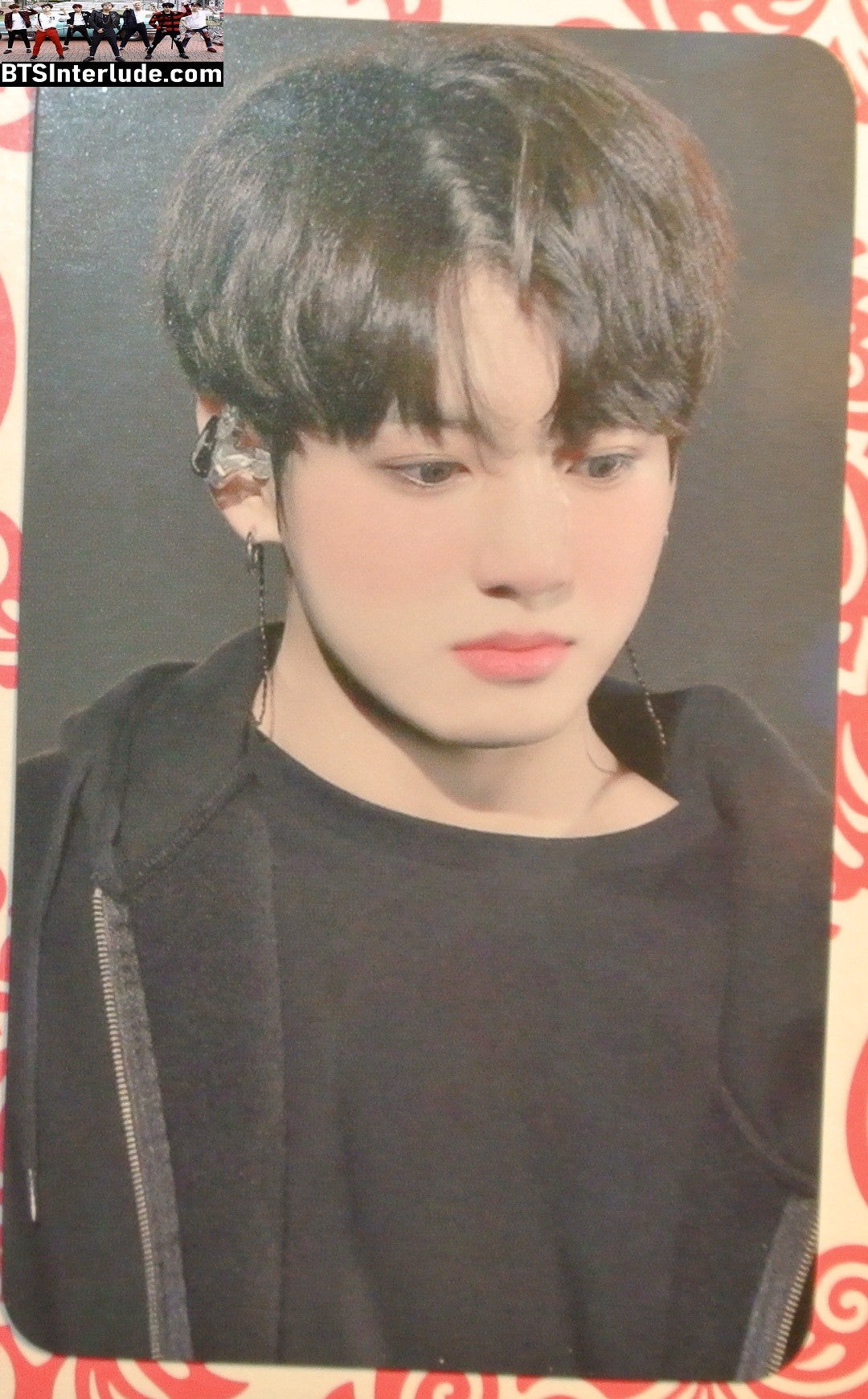 BTS PHOTOCARD FANSITE JEON JUNGKOOK 전정국 BLACK SHIRT HOODIE PC PHOTO CARD
