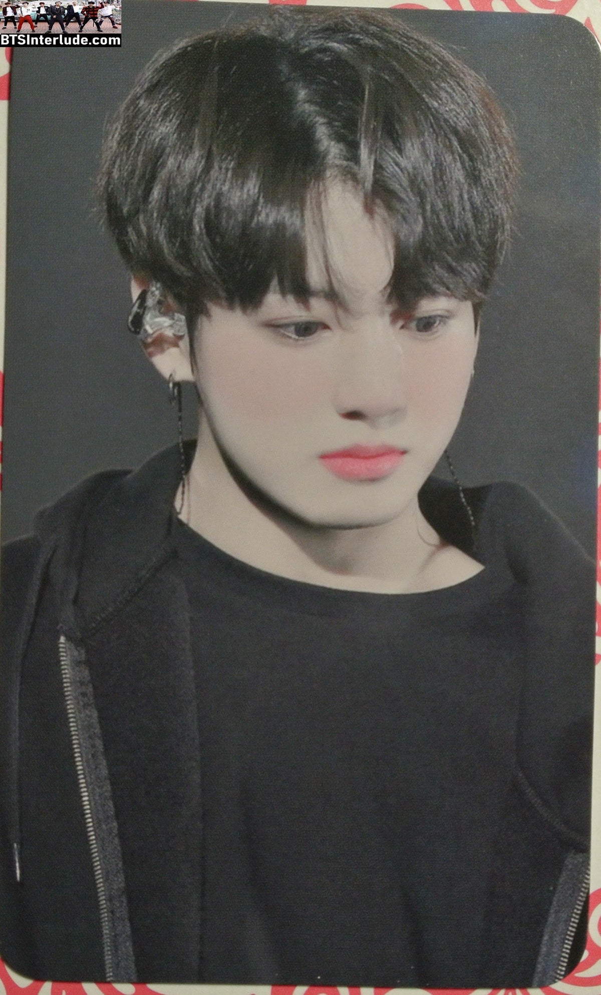 BTS PHOTOCARD FANSITE JEON JUNGKOOK 전정국 BLACK SHIRT HOODIE PC PHOTO CARD