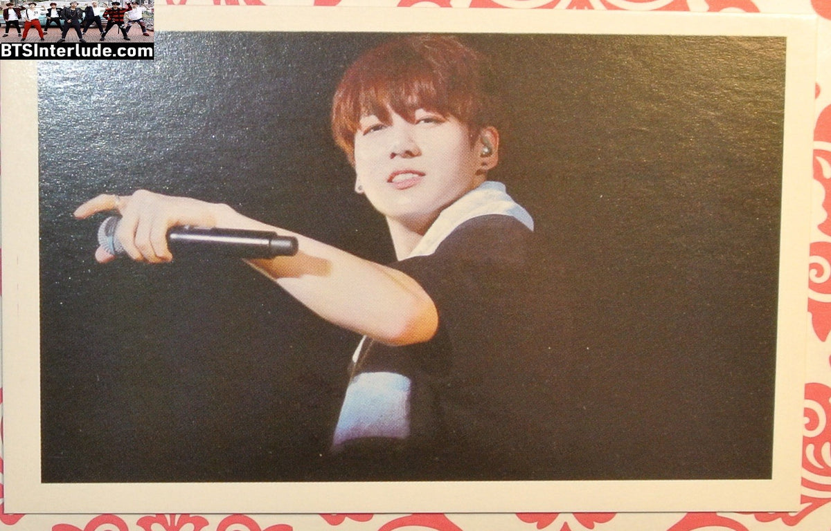 BTS PHOTOCARD FANSITE JEON JUNGKOOK 전정국 BLACK SHORT SLEEVE SHIRT TOWEL PC PHOTO CARD