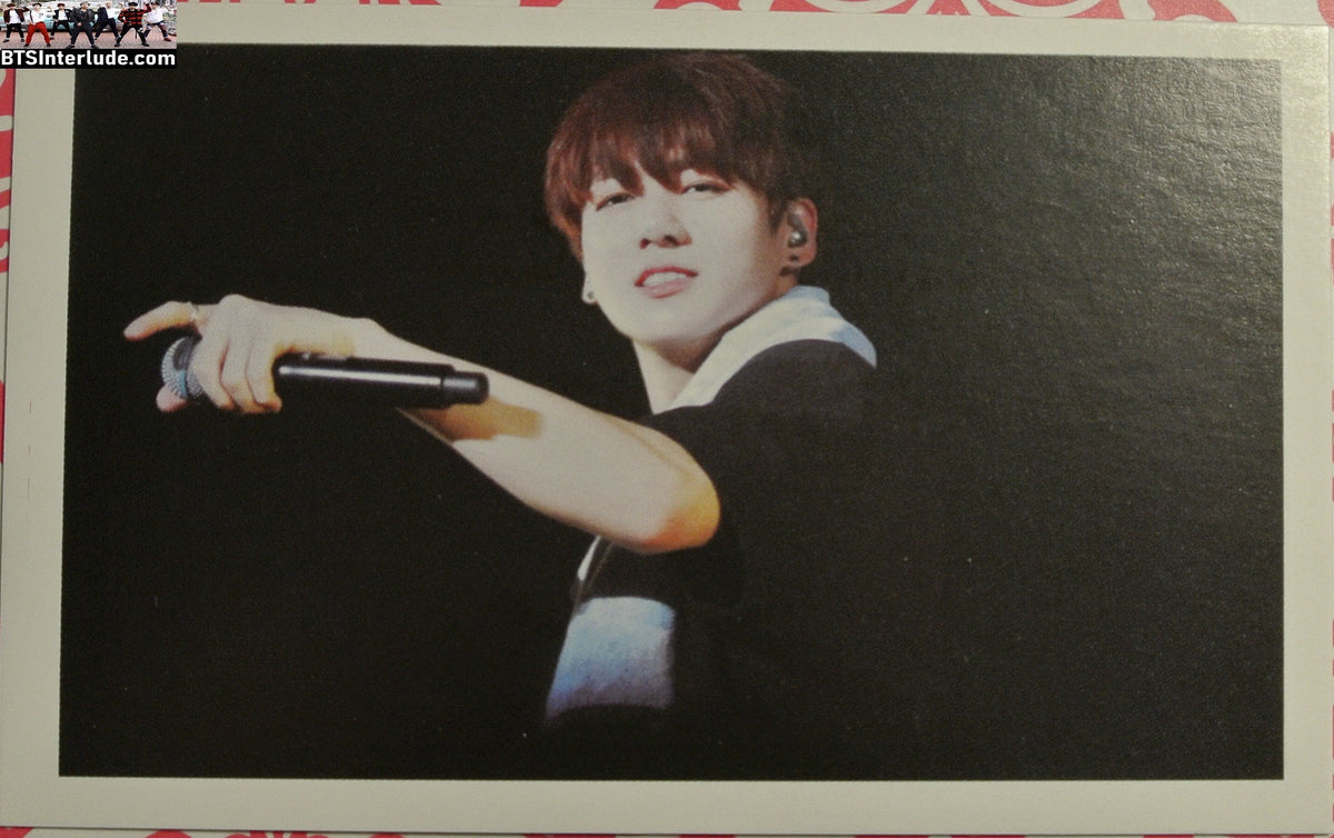 BTS PHOTOCARD FANSITE JEON JUNGKOOK 전정국 BLACK SHORT SLEEVE SHIRT TOWEL PC PHOTO CARD