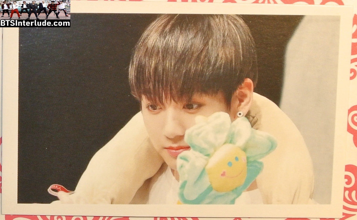 BTS PHOTOCARD FANSITE JEON JUNGKOOK 전정국 FANSIGN BLUE FLOWER PC PHOTO CARD