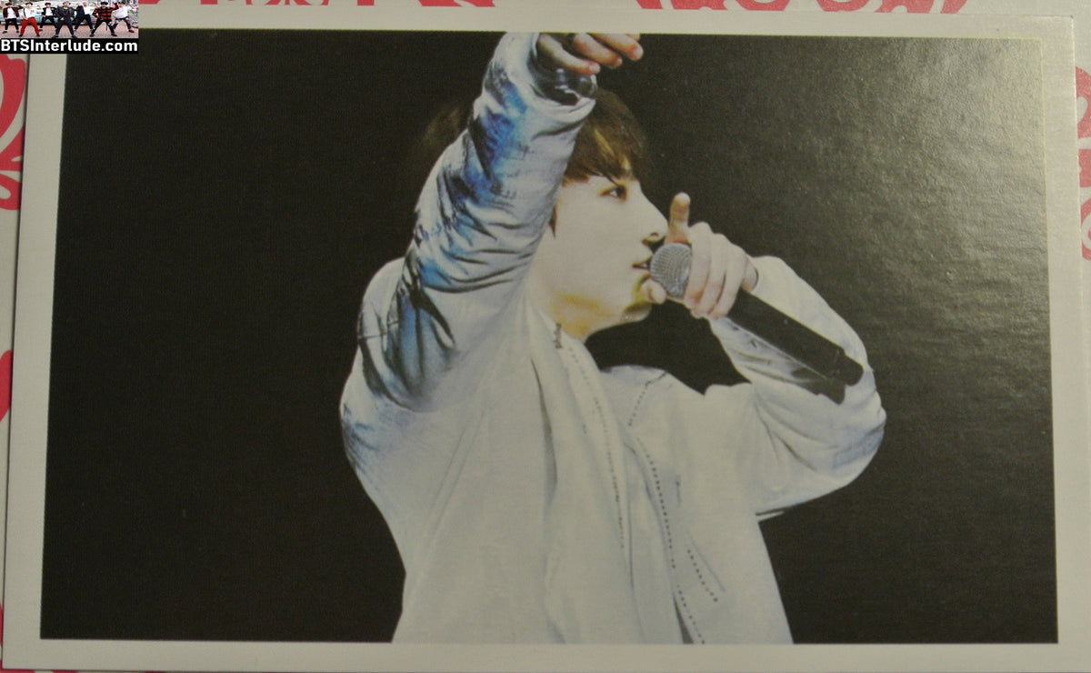 BTS PHOTOCARD FANSITE JEON JUNGKOOK 전정국 BLUE SATIN JACKET MIC PROFILE PC PHOTO CARD