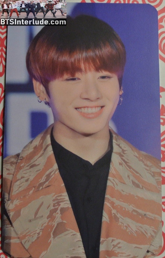 BTS PHOTOCARD FANSITE JEON JUNGKOOK 전정국 BROWN HAIR CAMO JACKET PHOTO CARD
