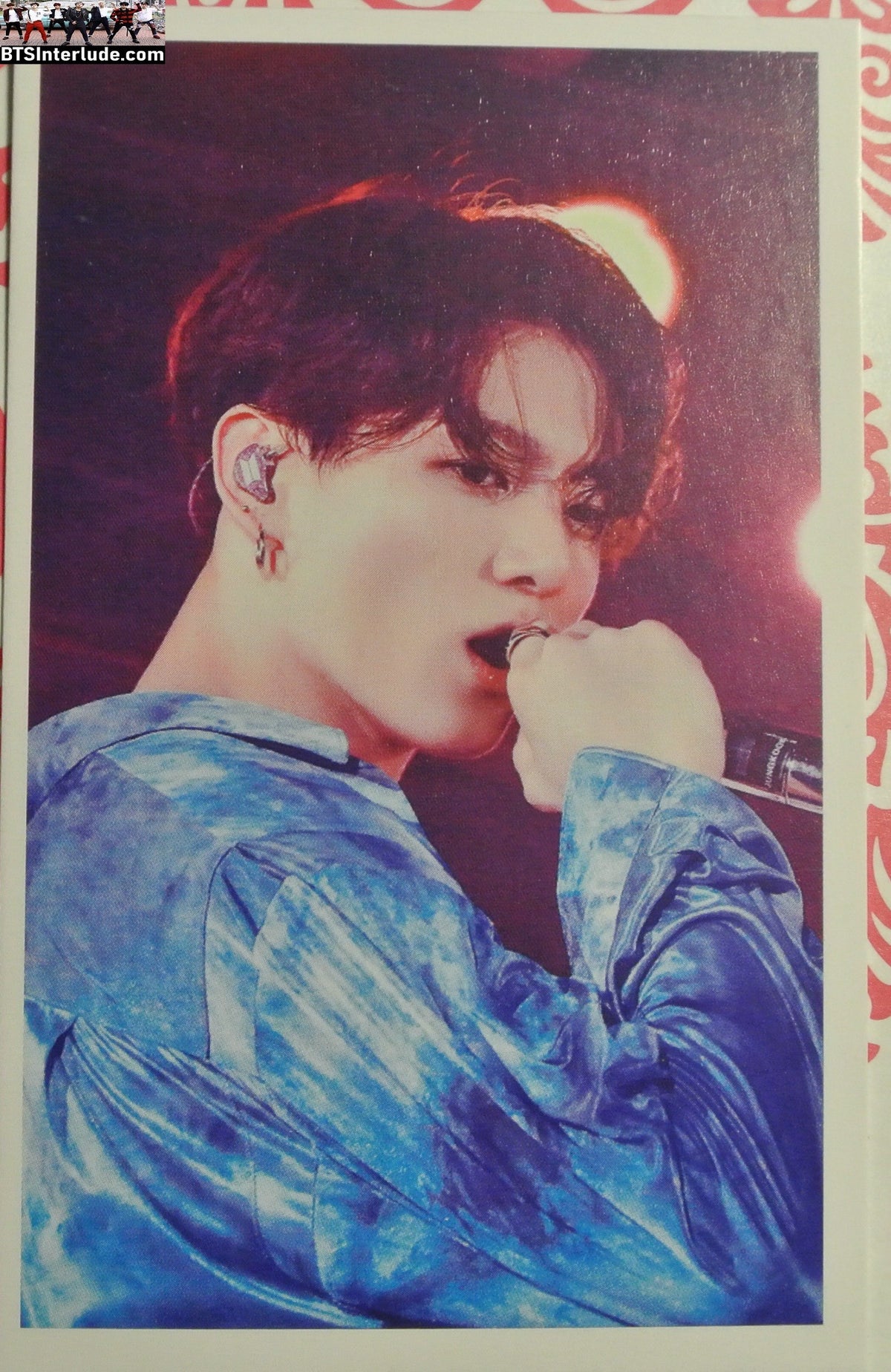 BTS PHOTOCARD FANSITE JEON JUNGKOOK 전정국 DENIM SHIRT MIC 3/4 PROFILE PC PHOTO CARD