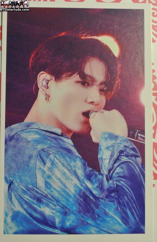 BTS PHOTOCARD FANSITE JEON JUNGKOOK 전정국 DENIM SHIRT MIC 3/4 PROFILE PC PHOTO CARD