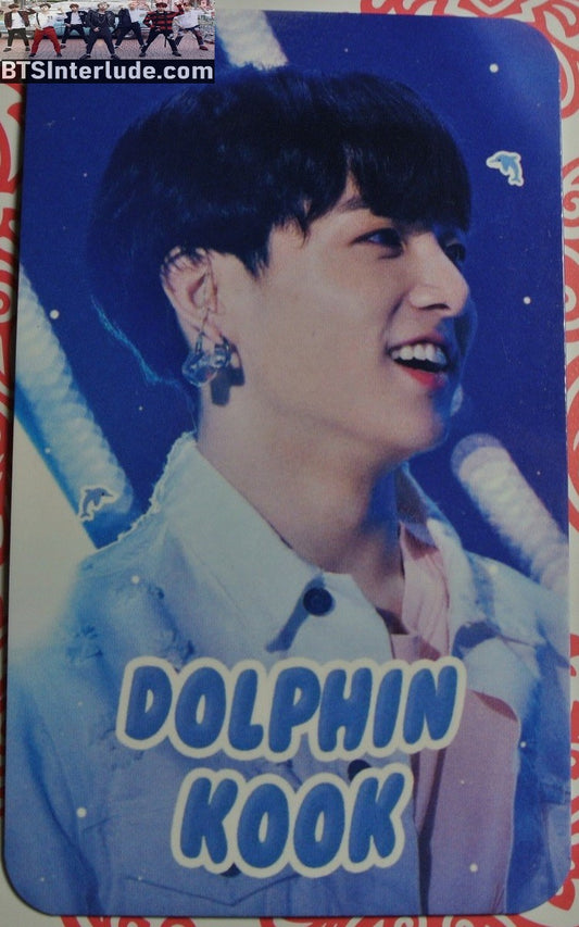 BTS PHOTOCARD FANSITE JEON JUNGKOOK 전정국 DOLPHIN KOOK FANSITE BLUE PROFILE PHOTO CARD