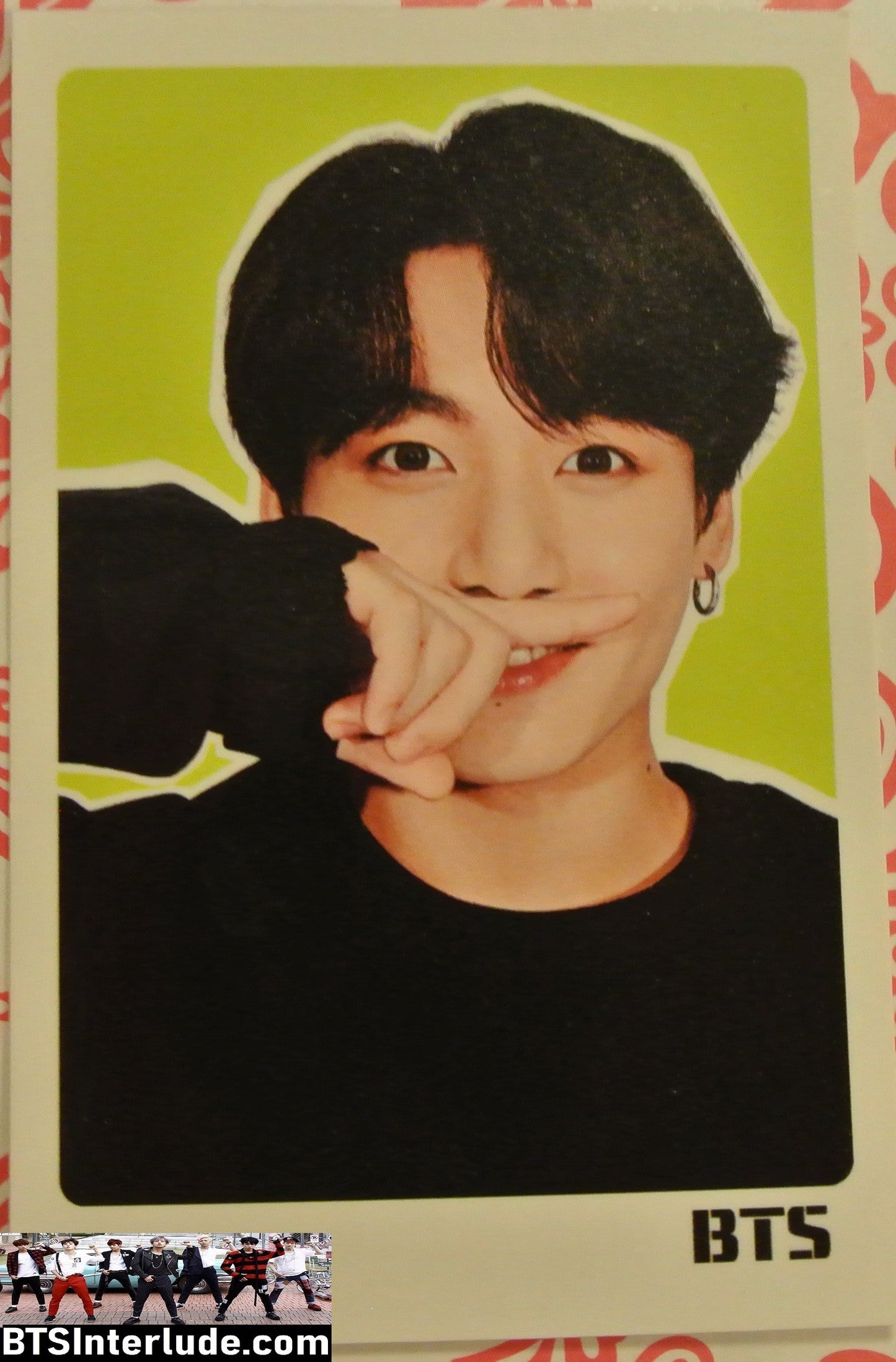 BTS PHOTOCARD FANSITE JEON JUNGKOOK 전정국 FINGER MUSTACHE PHOTO CARD PC