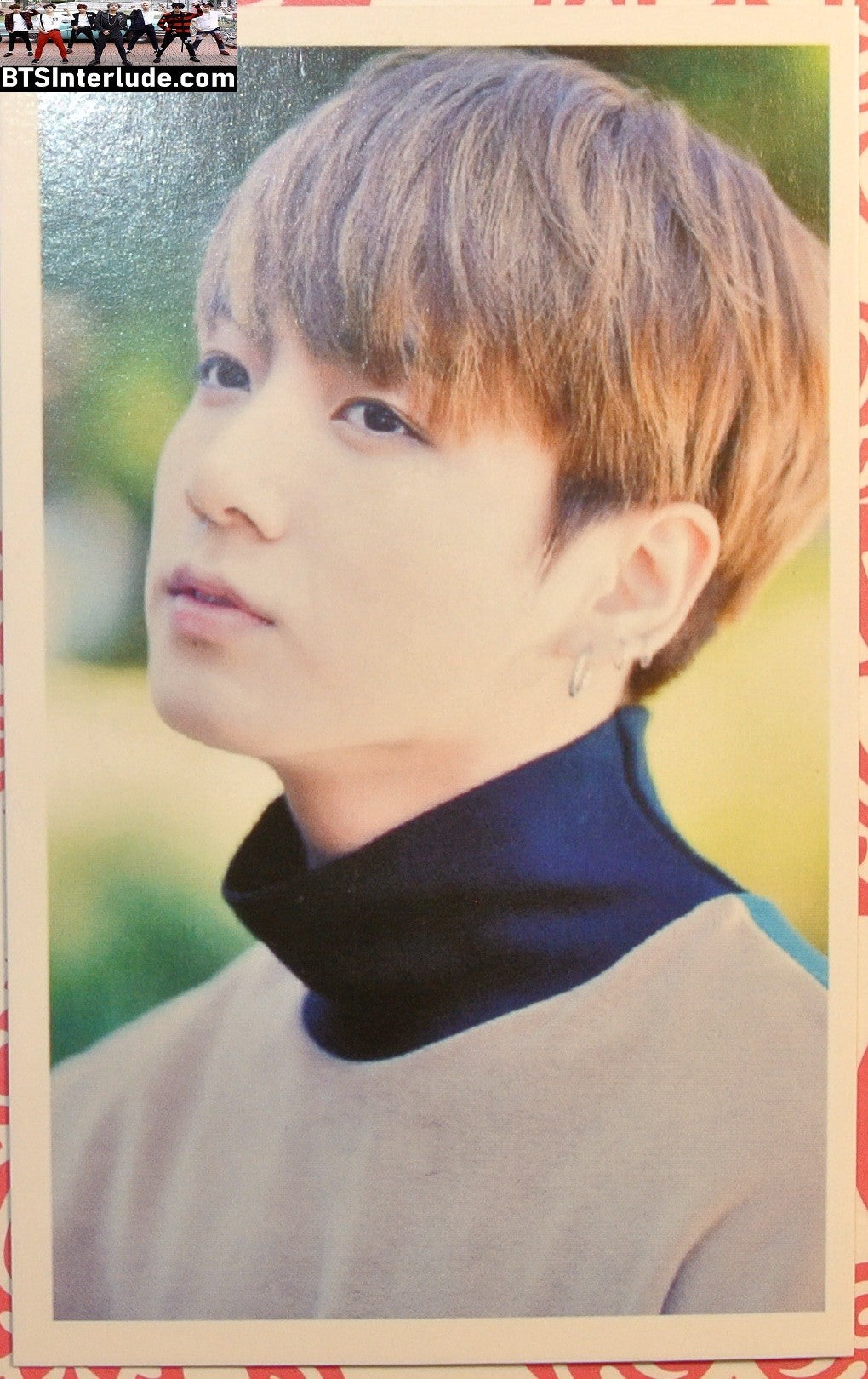 BTS PHOTOCARD FANSITE JEON JUNGKOOK 전정국 GREY BLACK TURTLENECK PC PHOTO CARD