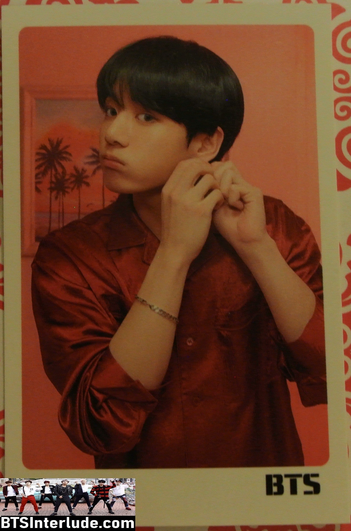 BTS PHOTOCARD FANSITE JEON JUNGKOOK 전정국 MAP OF THE SOUL PERSONA RED SHIRT PHOTO CARD PC