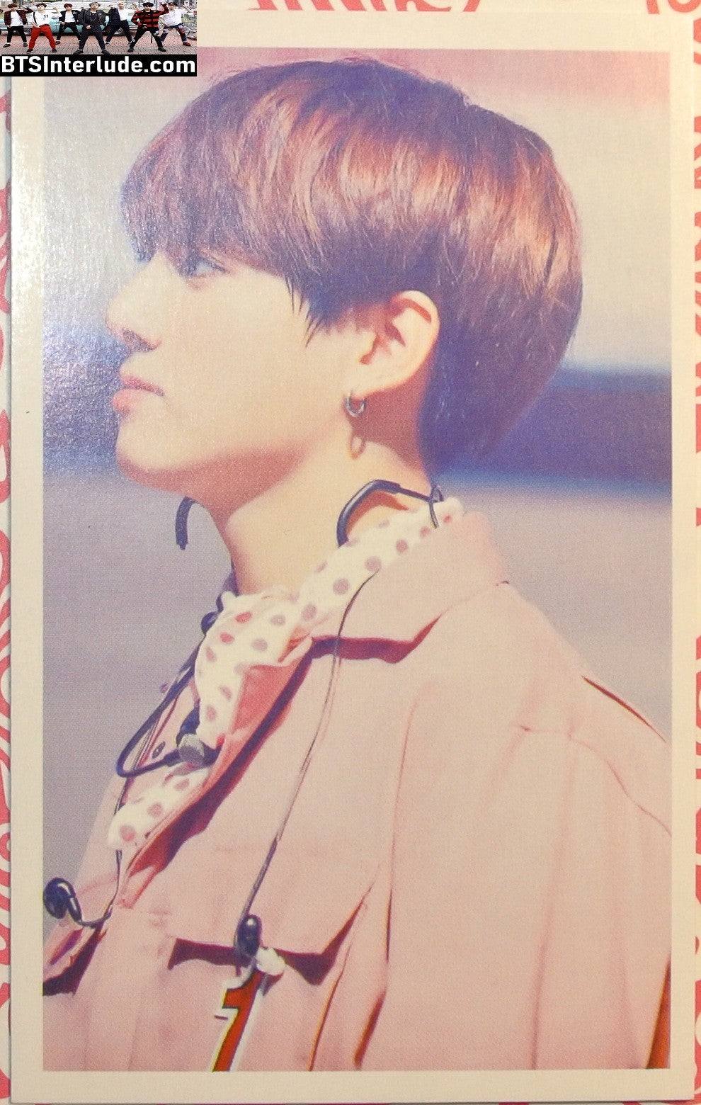 BTS PHOTOCARD FANSITE JEON JUNGKOOK 전정국 PINK JACKET PROFILE PC PHOTO CARD