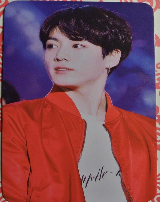 BTS PHOTOCARD FANSITE JEON JUNGKOOK 전정국 RED JACKET PHOTO CARD