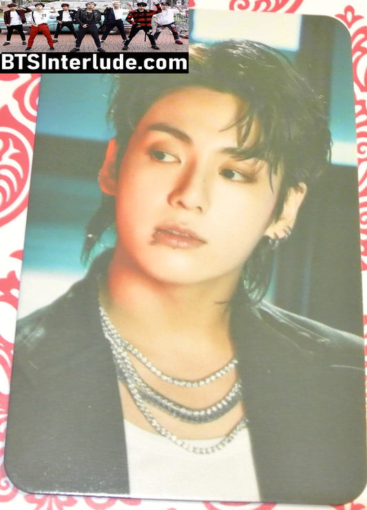 BTS PHOTOCARD FANSITE JEON JUNGKOOK 전정국 SILVER NECKLACES LIP RING PHOTO CARD PC