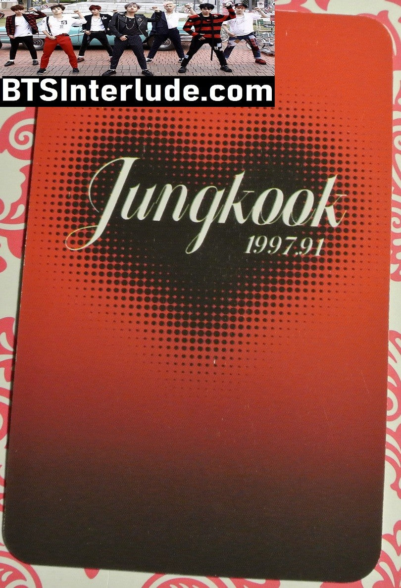 BTS PHOTOCARD FANSITE JEON JUNGKOOK 전정국 SILVER NECKLACES LIP RING PHOTO CARD PC