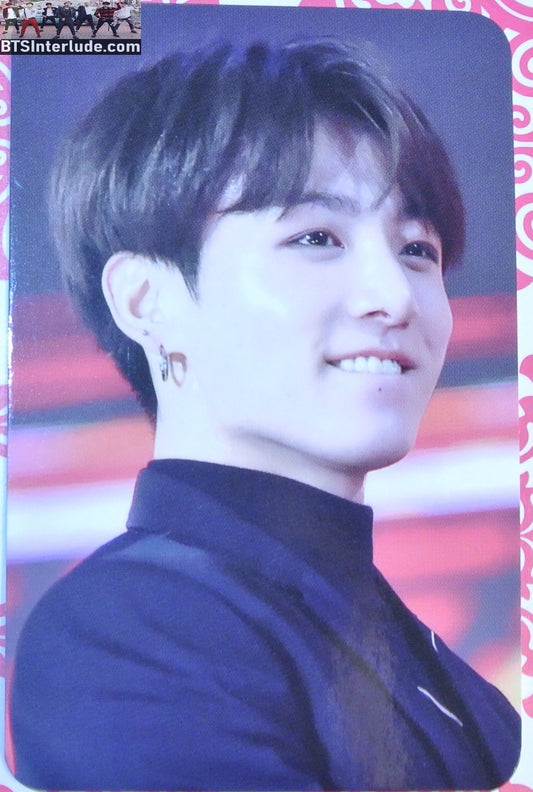 BTS PHOTOCARD FANSITE JEON JUNGKOOK 전정국 LIP BITE BLACK TURTLENECK THE KNOCK FANSITE ADDICTED PHOTO CARD