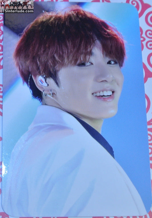 BTS PHOTOCARD FANSITE JEON JUNGKOOK 전정국 RED HAIR THE KNOCK FANSITE ADDICTED PHOTO CARD