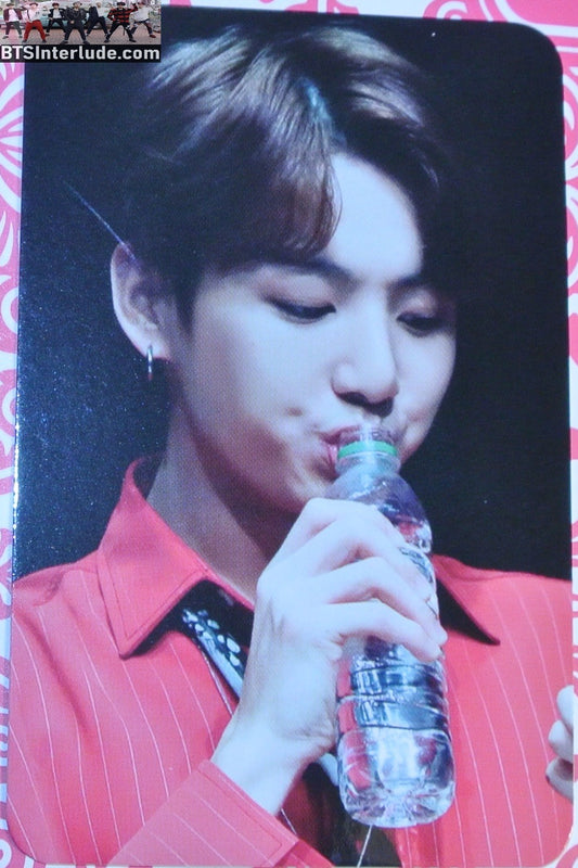 BTS PHOTOCARD FANSITE JEON JUNGKOOK 전정국 RED SHIRT WATER THE KNOCK FANSITE ADDICTED PHOTO CARD
