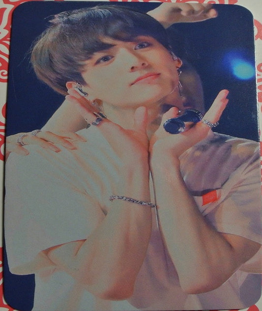 BTS PHOTOCARD FANSITE JEON JUNGKOOK 전정국 WHITE SHIRT FACE HEART PHOTO CARD