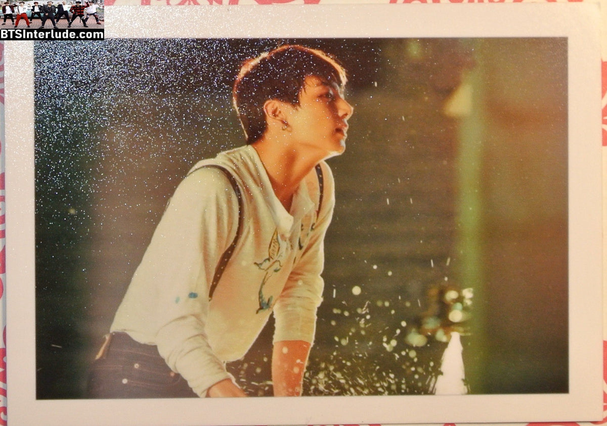 BTS PHOTOCARD FANSITE JEON JUNGKOOK 전정국 WHITE LONG SLEEVE SHIRT LEAN PC PHOTO CARD